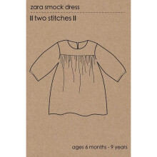 Two Stitches Sewing Pattern Zara Smock Dress Baby, Kids 6 Months to 9 Years