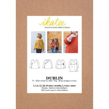 Ikatee Sewing Pattern Baby Dublin Cardigan & Dress Baby, Kids 1 month - 4 years