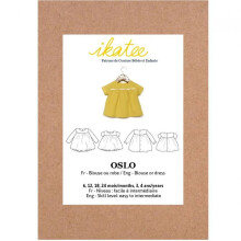 Ikatee Sewing Pattern Baby Oslo Blouse & Dress Baby, Kids 6 months - 4 years
