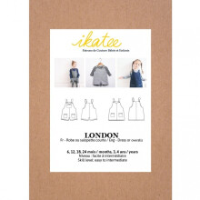 Ikatee Sewing Pattern Baby London Dress & Overalls Baby, Kids 6 months - 4 years