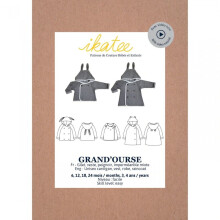 Ikatee Sewing Pattern Baby GrandOurse Cardigan Baby, Kids 6 months - 4 years