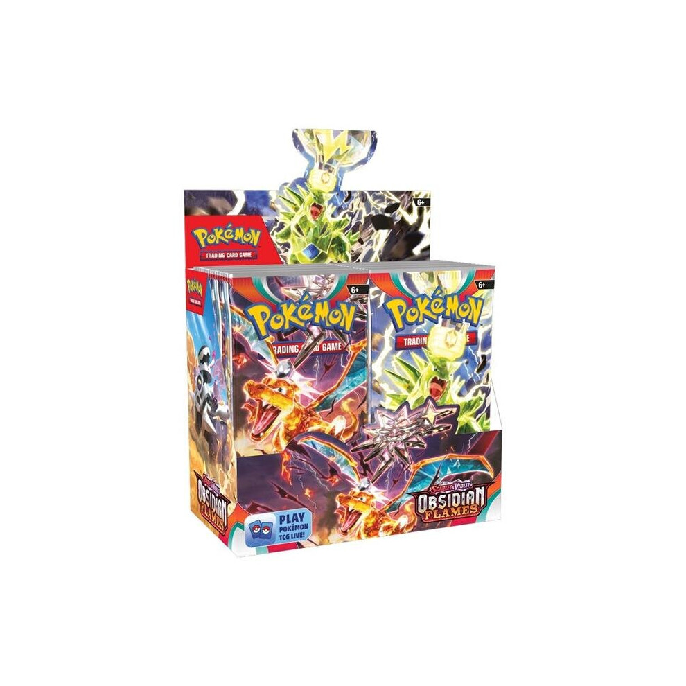 The Pokemon PKU86374 Pokemon S & V3 Obsidian Flames Booster Display Box