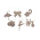 6 Rose Gold Christmas Tree Decorations Glitter Vintage Designs 2