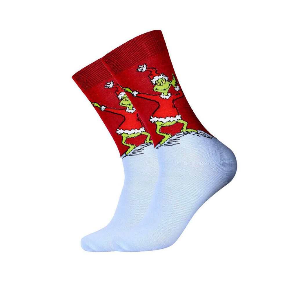 Aoma (#04) 4 Pairs Unisex Christmas Grinch Socks Xmas Gift Not,Specified