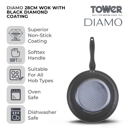 Tower Tower T900134  - Diamo 28cm Wok 2