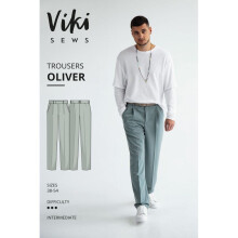 Vikisews Sewing Pattern Oliver Trousers Men UK 28-44 Trousers