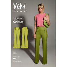 Vikisews Sewing Pattern Carla Trousers Women UK 4-22 Trousers