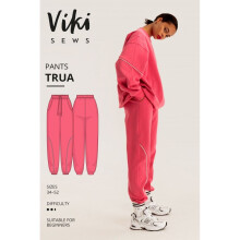 Vikisews Sewing Pattern Trua Pants Women UK 4-22 Trousers, Sportswear