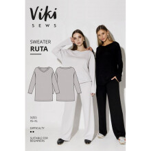 Vikisews Sewing Pattern Ruta Sweater Women XS-XL Tops, Sweaters