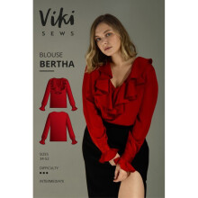 Vikisews Sewing Pattern Bertha Blouse Women UK 4-22 Tops