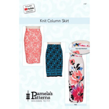 Pamelas Patterns Sewing Pattern Knit Column Skirt Women XS-XL Skirts