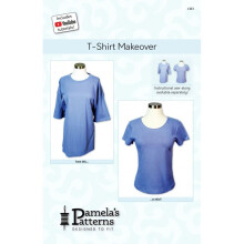 Pamelas Patterns Sewing Pattern T Shirt Makeover Women XS-XL Accessories, Tops