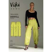 Vikisews Sewing Pattern Deryll Trousers Women UK 4-22 Trousers