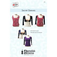 Pamelas Patterns Sewing Pattern Secret Sleeves Women XS-XL Accessories, Tops