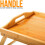 True Face Bamboo Wooden Lap Tray Bed Serving With Folding Legs 4