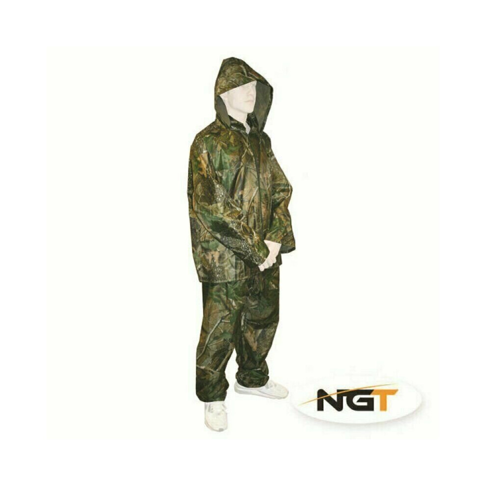 2XL Hunter Fishing Moisture Protection Set Camoflauge Rain Jacket Pants