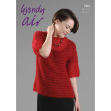 Wendy Air Knitting Pattern 5805 Women 30 inch - 38 inch Tops, Sweaters