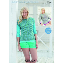 Sirdar Cotton Knitting Pattern 7766 Women 32 inch - 54 inch Tops