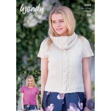 Wendy Fleur Knitting Pattern 5995 Women 30 - 46 Inches Scarves, Sweaters