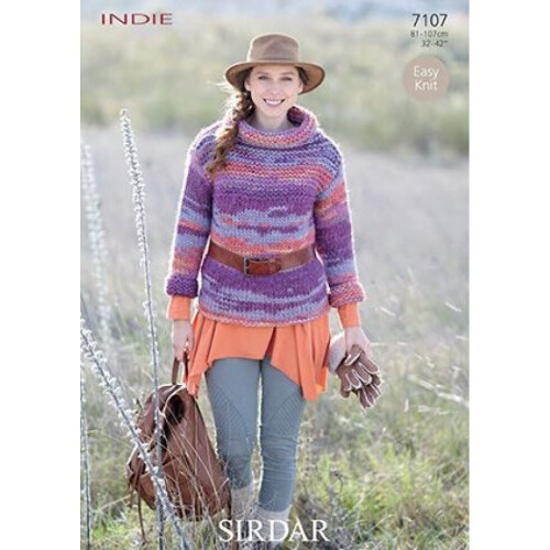 Sirdar Knitting Pattern 7107 Women 32 inch - 42 inch Sweaters