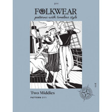 Folkwear Patterns Sewing Pattern Two Middies Top Women, Men Tops