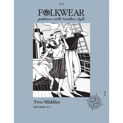 Folkwear Patterns Sewing Pattern Two Middies Top Women, Men Tops