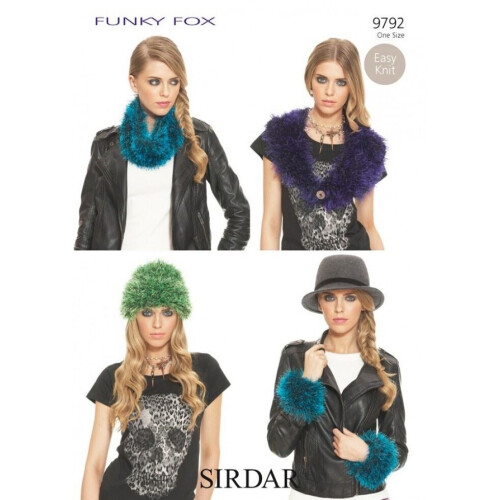 Sirdar Funky Fox Knitting Pattern 9792 Women One Size