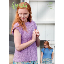 Wendy Supreme Knitting Pattern 5980 Women 30 inch - 44 inch Tops