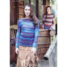 Sirdar Hush Knitting Pattern 7097 Women 32 - 42 Inches Sweaters