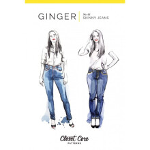 Closet Core Patterns Sewing Pattern Ginger Jeans Women 0-20 Trousers