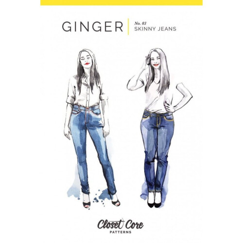 Closet Core Patterns Sewing Pattern Ginger Jeans Women 0-20 Trousers