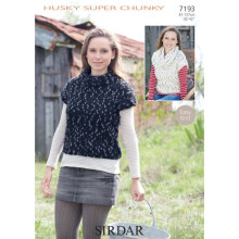 Sirdar Husky Knitting Pattern 7193 Women 32 - 42 Inches Tops