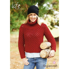 Stylecraft Life Knitting Pattern 9128 Women 81-102cm - 32-40in Sweaters