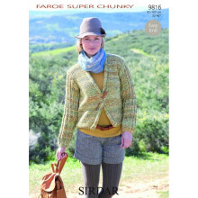 Sirdar Faroe Knitting Pattern 9816 Women 32 - 42 Inches Jackets