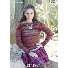 Sirdar Divine Knitting Pattern 7178 Women 32 - 42 Inches Sweaters