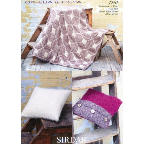 Sirdar Freya Knitting Pattern 7267  Blankets, Cushions