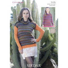 Sirdar Divine Knitting Pattern 7175 Kids, Women 24 - 46 Inches Tops