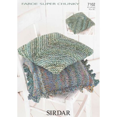 Sirdar Knitting Pattern 7102 16 inch x 16 inch Cushions