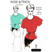 Now & Then Patterns Sewing Pattern The Evelyn Blouse & Dress Women UK 8 to 22