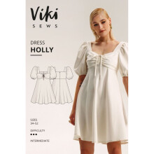 Vikisews Sewing Pattern Holly Dress Women UK 4-22 Dresses