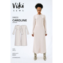 Vikisews Sewing Pattern Caroline Dress Women UK 4-22 Dresses