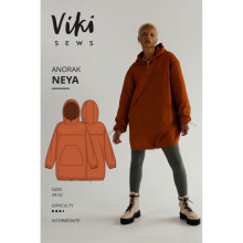 Vikisews Sewing Pattern Neya Anorak Women UK 4-22 Coats, Hoodies