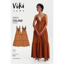 Vikisews Sewing Pattern Celine Dress Women UK 4-22 Dresses