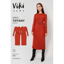Vikisews Sewing Pattern Tiffany Dress Women UK 4-16 Dresses