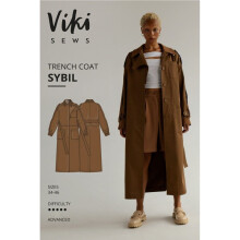 Vikisews Sewing Pattern Sybil Trench Coat Women UK 4-16 Coats