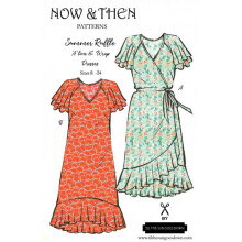 Now & Then Patterns Sewing Pattern The Summer Ruffle Dress Women UK 8 to 24