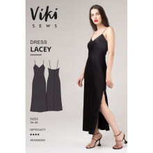Vikisews Sewing Pattern Lacey Dress Women UK 4-16 Dresses