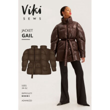 Vikisews Sewing Pattern Gail Puffer Jacket Women UK 4-22 Coats, Jackets