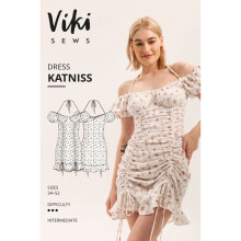 Vikisews Sewing Pattern Katniss Dress Women UK 4-22 Dresses