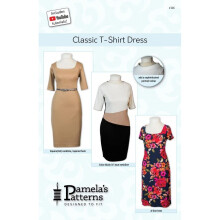 Pamelas Patterns Sewing Pattern Classic T Shirt Dress Women XS-XL Dresses